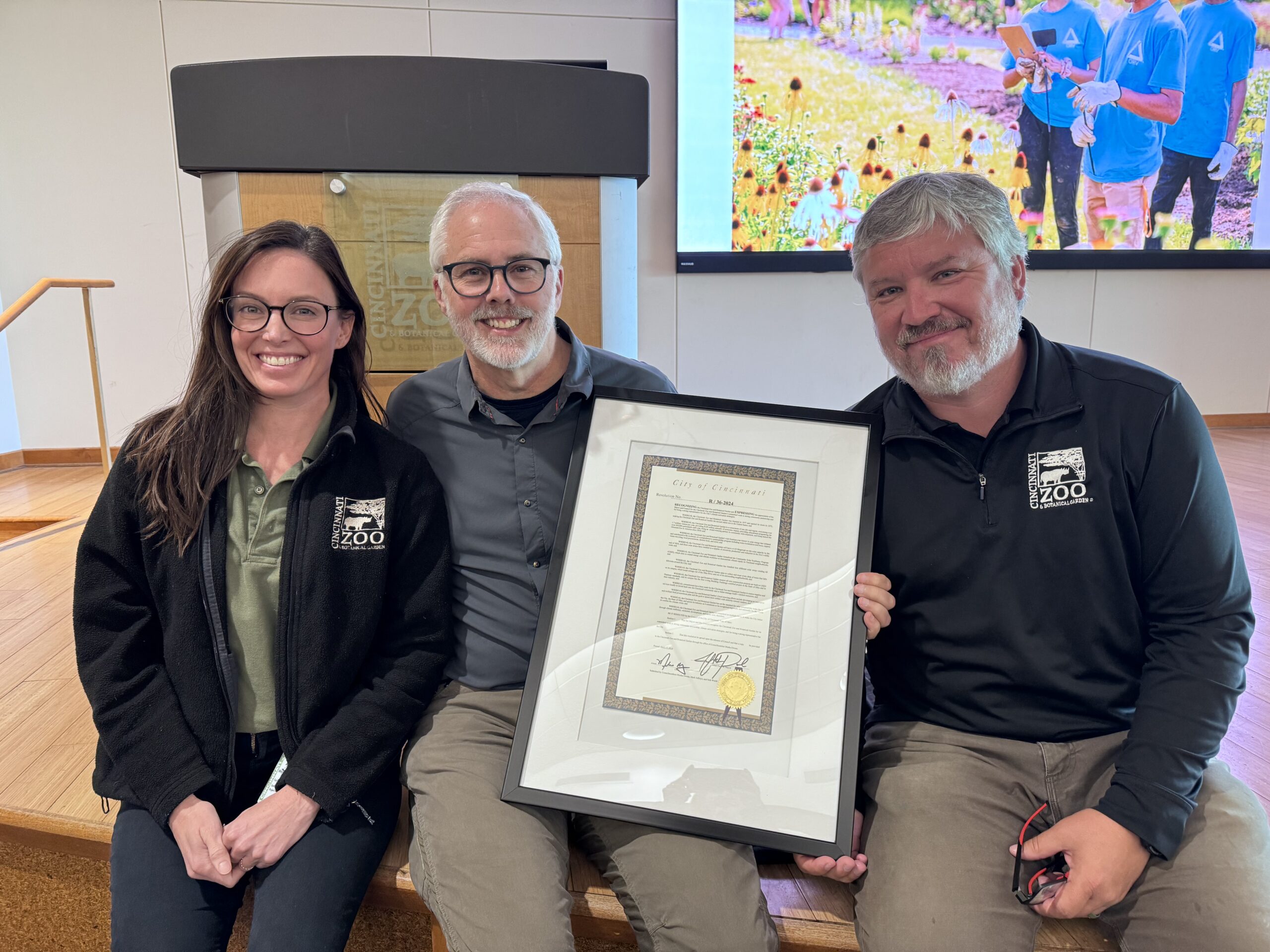 award for sustainability from Cincinnati city council